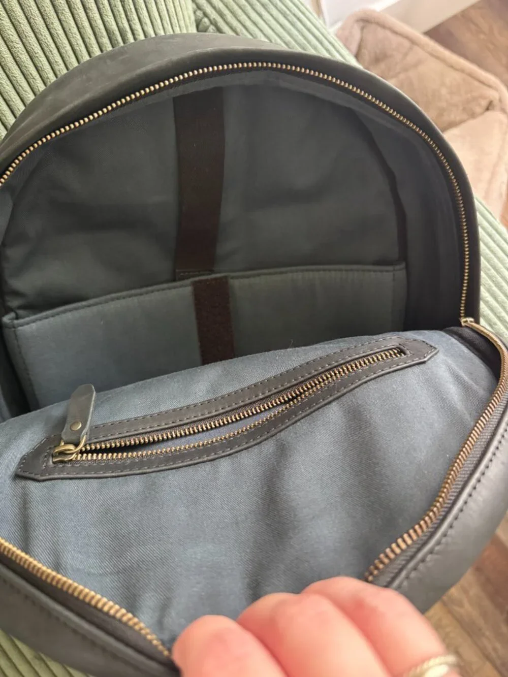 Crazy Horse Leather Laptop Backpack